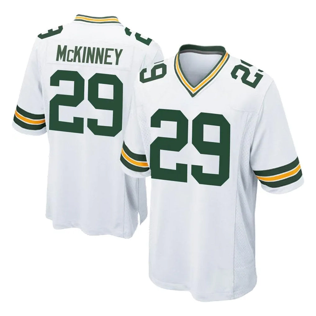 Blackjersey GB.Packers #29 Xavier McKinney Player White Home Game Stitched Jerseys