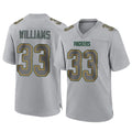 Blackjersey GB.Packers #33 Evan Williams Player Gray Atmosphere Fashion Home Game Stitched Jerseys