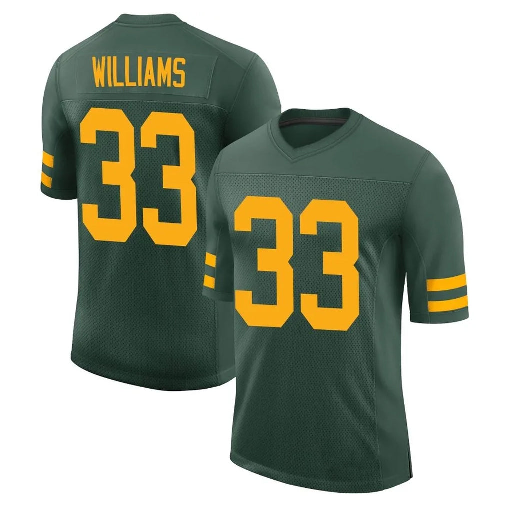 Blackjersey GB.Packers #33 Evan Williams Player Green Alternate Vapor Home Game Stitched Jerseys