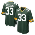 Blackjersey GB.Packers #33 Evan Williams Player Green Home Game Stitched Jerseys