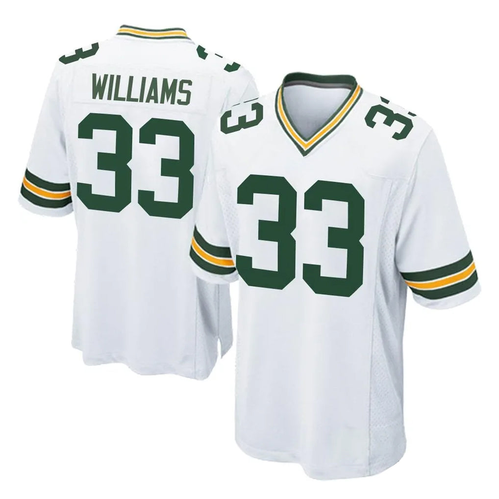 Blackjersey GB.Packers #33 Evan Williams Player White Home Game Stitched Jerseys