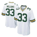 Blackjersey GB.Packers #33 Evan Williams Player White Home Game Stitched Jerseys