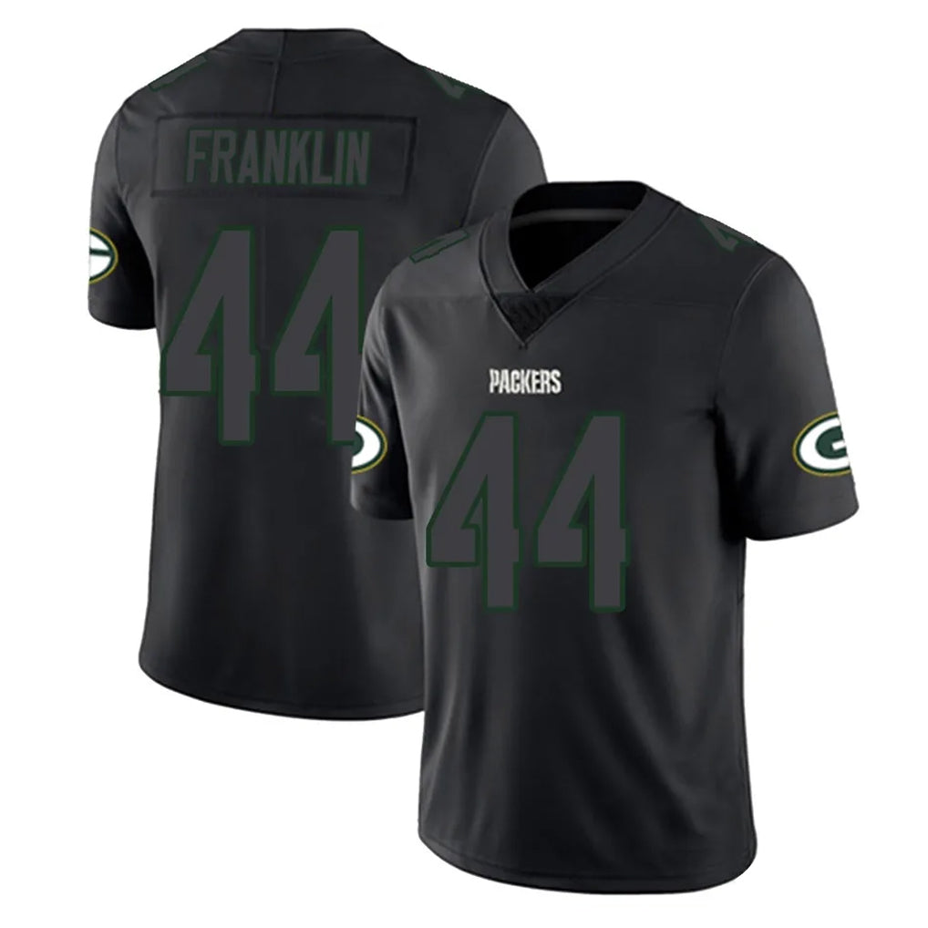 Blackjersey GB.Packers #44 Zaire Franklin Player Black Impact Limited Home Game Stitched Jerseys