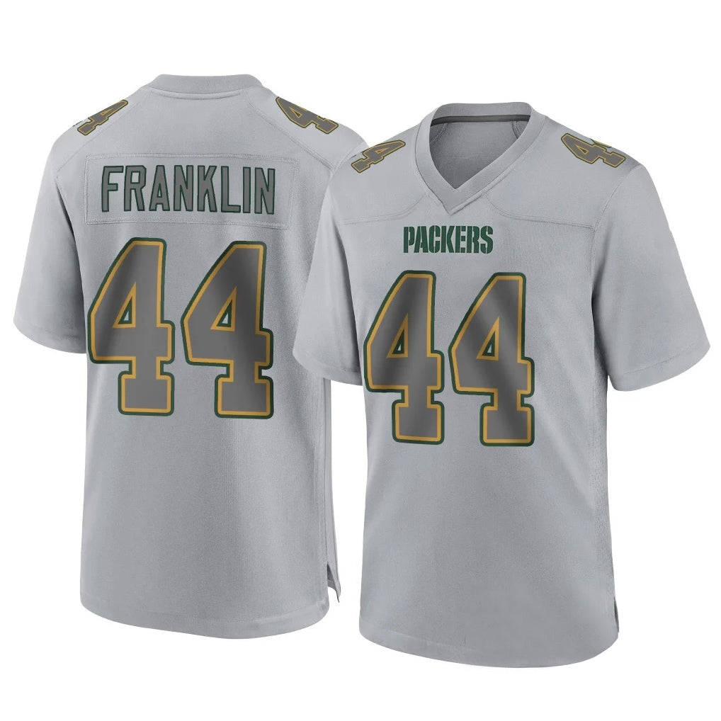 Blackjersey GB.Packers #44 Zaire Franklin Player Gray Atmosphere Fashion Home Game Stitched Jerseys