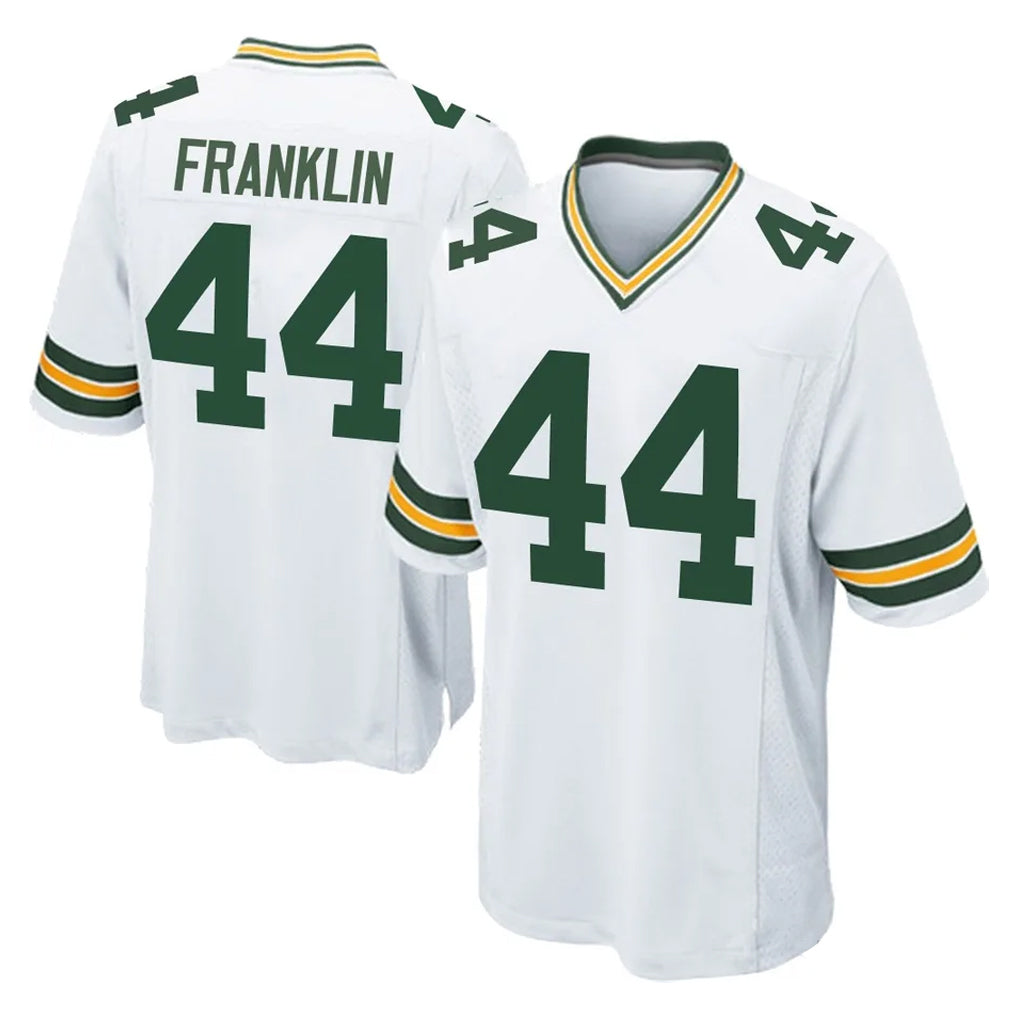 Blackjersey GB.Packers #44 Zaire Franklin Player White Home Game Stitched Jerseys