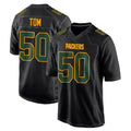 Blackjersey GB.Packers #50 Zach Tom Player Black Fashion Home Game Stitched Jerseys