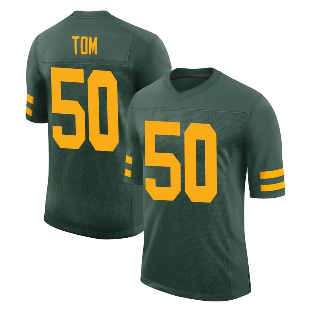 Blackjersey GB.Packers #50 Zach Tom Player Green Alternate Vapor Home Game Stitched Jerseys