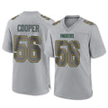 Blackjersey GB.Packers #56 Edgerrin Cooper Player Gray Atmosphere Fashion Home Game Stitched Jerseys