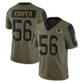 Blackjersey GB.Packers #56 Edgerrin Cooper Player Olive Salute To Service Limited Game Stitched Jerseys