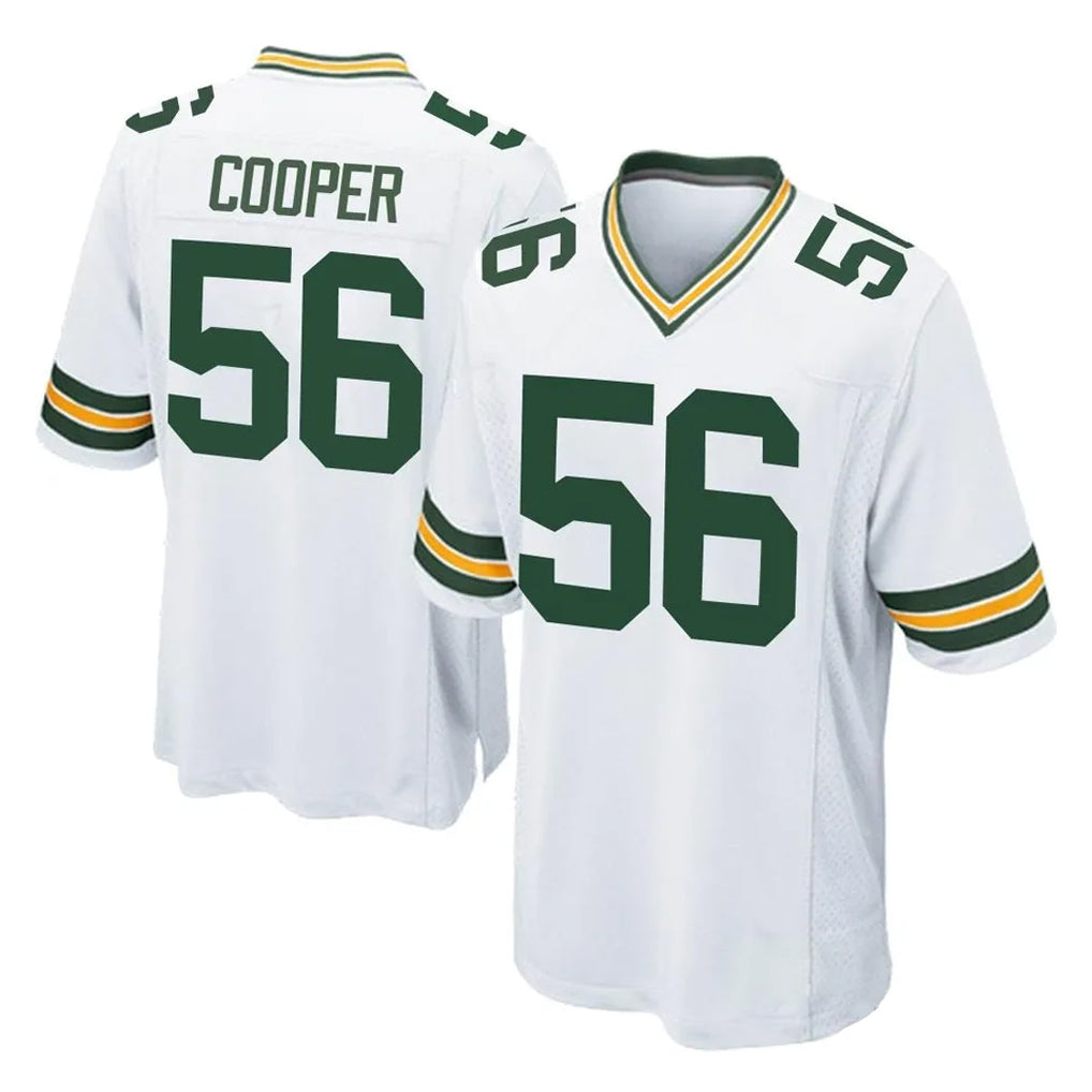 Blackjersey GB.Packers #56 Edgerrin Cooper Player White Home Game Stitched Jerseys