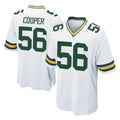 Blackjersey GB.Packers #56 Edgerrin Cooper Player White Home Game Stitched Jerseys