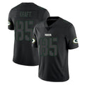 Blackjersey GB.Packers #85 Tucker Kraft Player Black Impact Limited Home Game Stitched Jerseys
