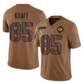 Blackjersey GB.Packers #85 Tucker Kraft Player Brown Salute To Service Limited Stitched Jerseys