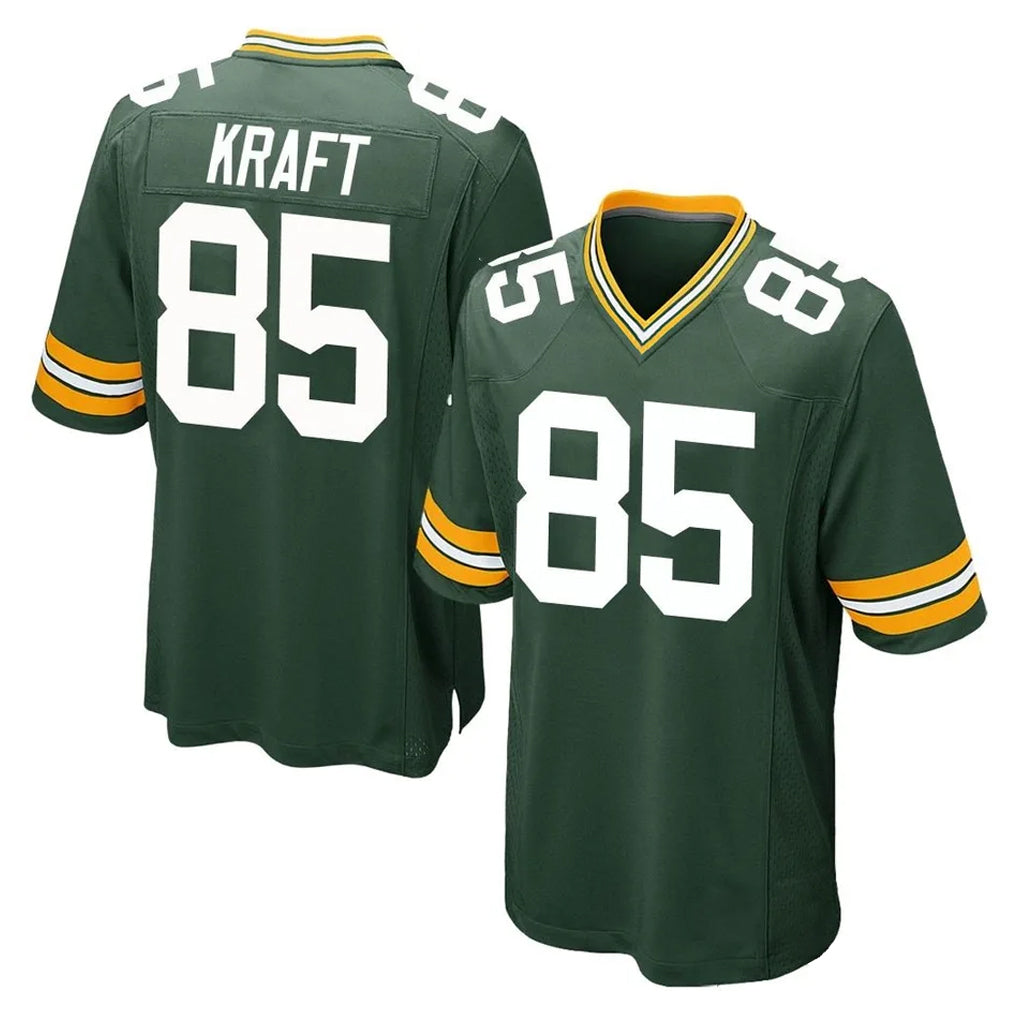 Blackjersey GB.Packers #85 Tucker Kraft Player Green Home Game Stitched Jerseys