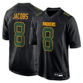 Blackjersey GB.Packers #8 Josh Jacobs Player Black Fashion Home Game Stitched Jerseys