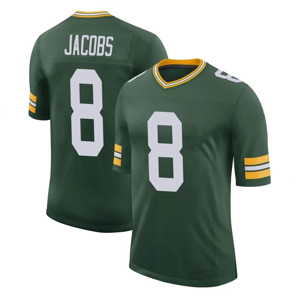 Blackjersey GB.Packers #8 Josh Jacobs Player Green Limited Classic Home Game Stitched Jerseys