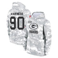 Blackjersey GB.Packers #90 Lukas Van Ness Player Arctic Camo Salute to Service Hoodies Limited Game Stitched Jerseys
