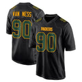 Blackjersey GB.Packers #90 Lukas Van Ness Player Black Fashion Home Game Stitched Jerseys