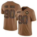 Blackjersey GB.Packers #90 Lukas Van Ness Player Brown Salute To Service Limited Stitched Jerseys