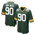 Blackjersey GB.Packers #90 Lukas Van Ness Player Green Home Game Stitched Jerseys