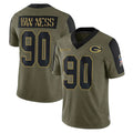 Blackjersey GB.Packers #90 Lukas Van Ness Player Olive Salute To Service Limited Game Stitched Jerseys