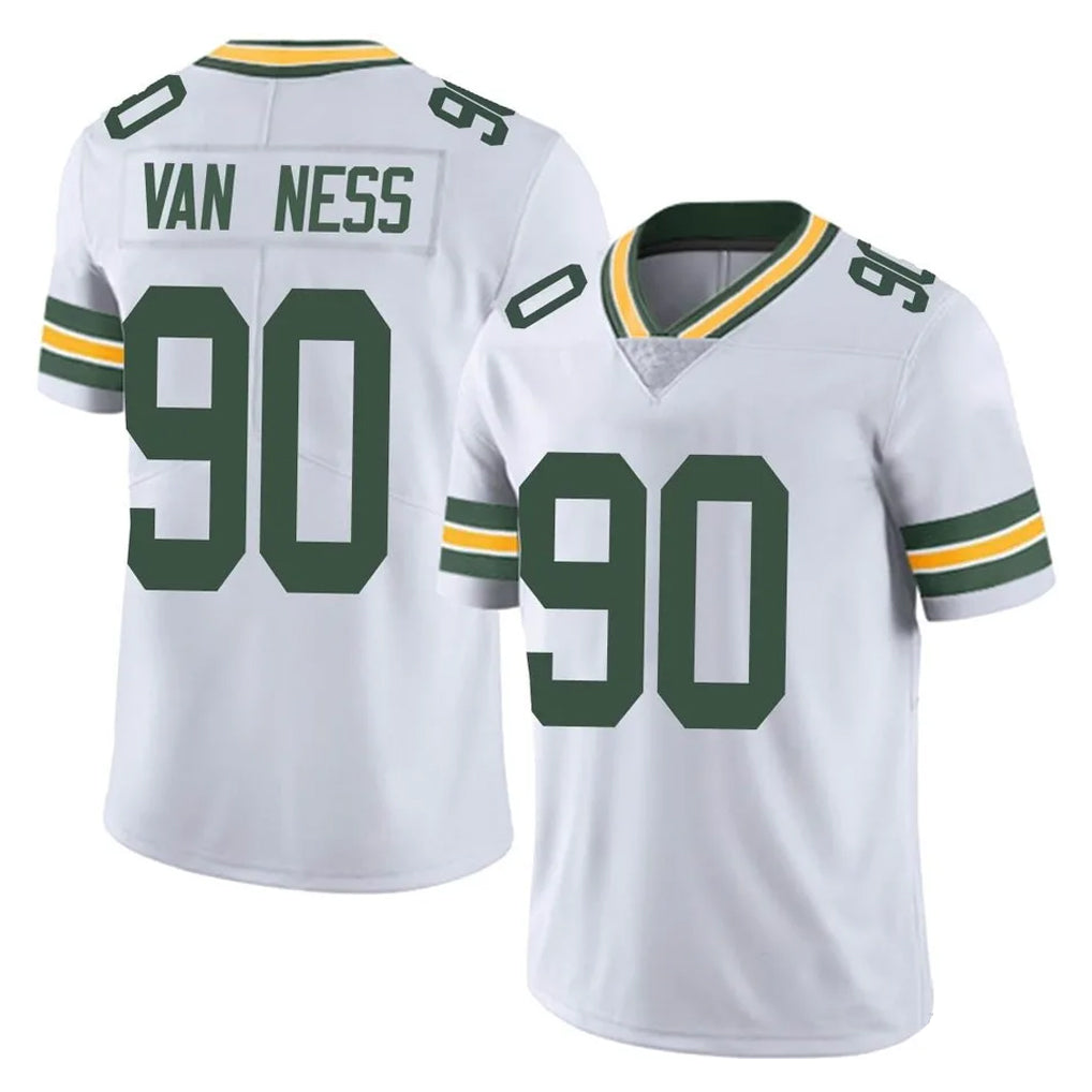 Blackjersey GB.Packers #90 Lukas Van Ness Player White Vapor Untouchable Limited Home Game Stitched Jerseys