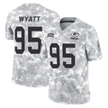 Blackjersey GB.Packers #95 Devonte Wyatt Player Arctic Camo Salute To Service Limited Stitched Jerseys