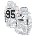 Blackjersey GB.Packers #95 Devonte Wyatt Player Arctic Camo Salute to Service Hoodies Limited Game Stitched Jerseys