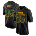Blackjersey GB.Packers #95 Devonte Wyatt Player Black Fashion Home Game Stitched Jerseys