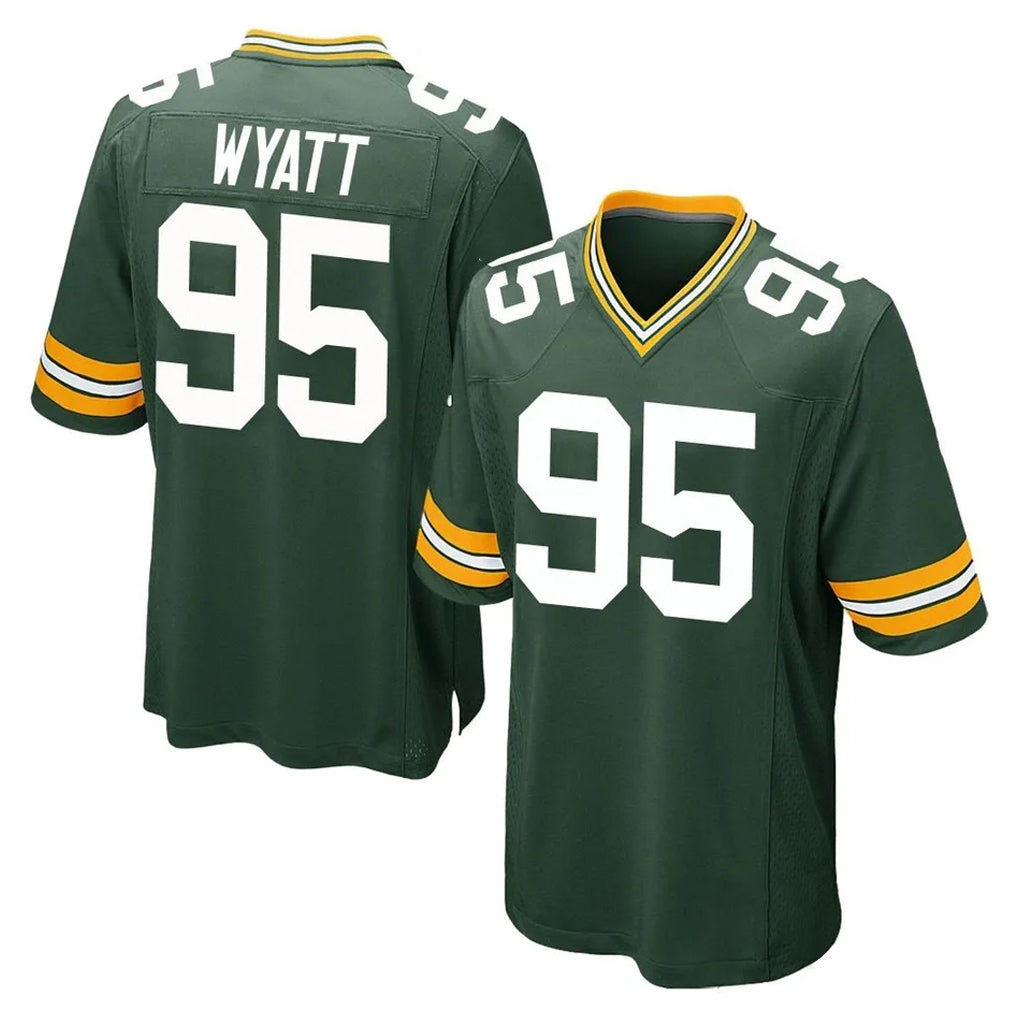 Blackjersey GB.Packers #95 Devonte Wyatt Player Green Home Game Stitched Jerseys
