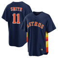 Blackjersey H.Astros #11 Cam Smith Player Navy Home Game Stitched Jerseys