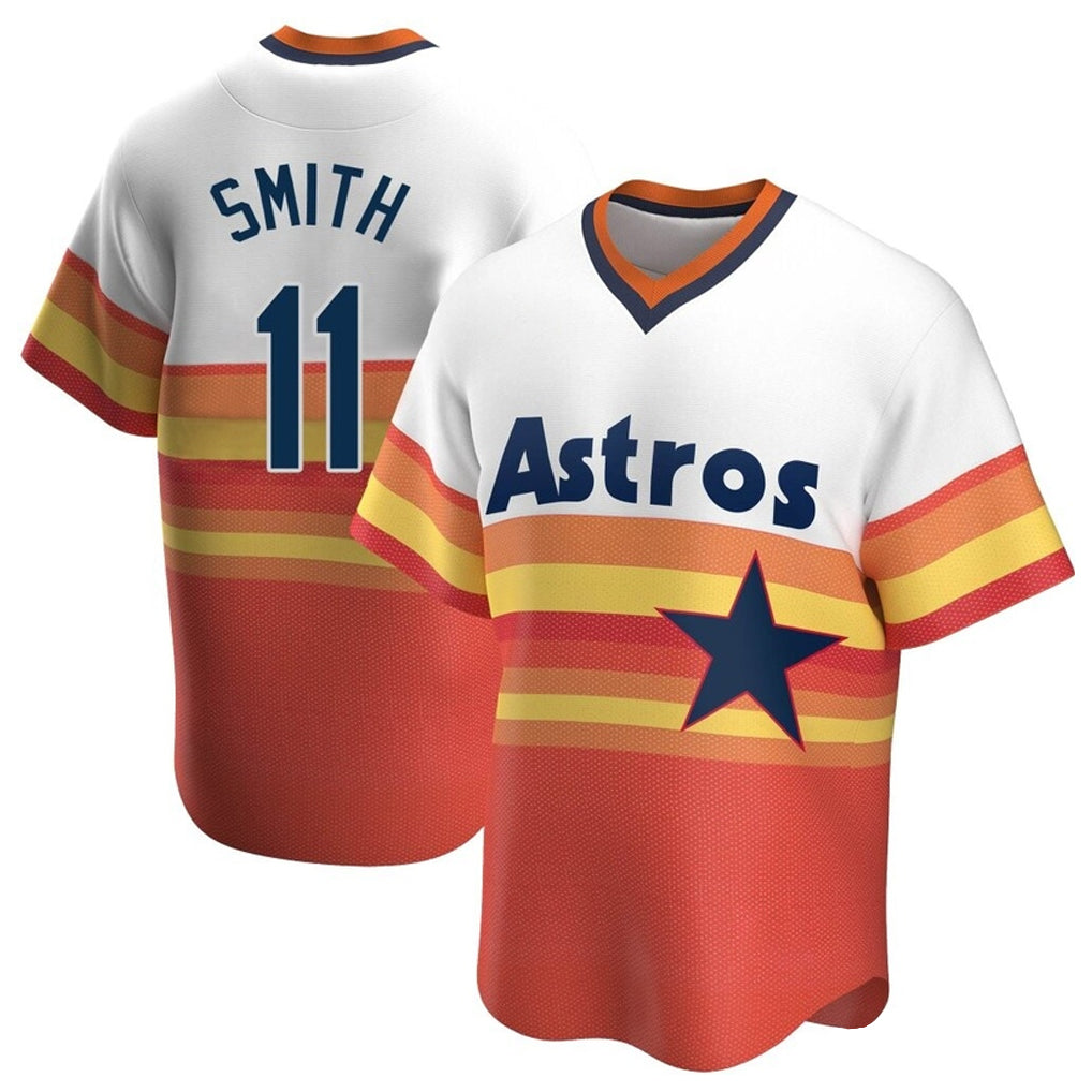 Blackjersey H.Astros #11 Cam Smith Player Rainbow Cooperstown Collection T-shirt Stitched Jerseys