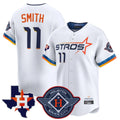 Blackjersey H.Astros #11 Cam Smith Player White City Connect Texas Patch Vapor Premier Limited Home Stitched Jerseys