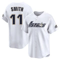 Blackjersey H.Astros #11 Cam Smith Player White Throwback Cooperstown Collection Limited Stitched Jerseys