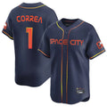 Blackjersey H.Astros #1 Carlos Correa Player Navy City Connect Home Limited Stitched Jerseys