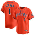 Blackjersey H.Astros #1 Carlos Correa Player Orange Home Limited Stitched Jerseys
