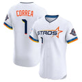 Blackjersey H.Astros #1 Carlos Correa Player White City Connect Limited Elite Home Stitched Jerseys