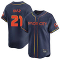 Blackjersey H.Astros #21 Yainer Diaz Player Navy City Connect Home Limited Stitched Jerseys