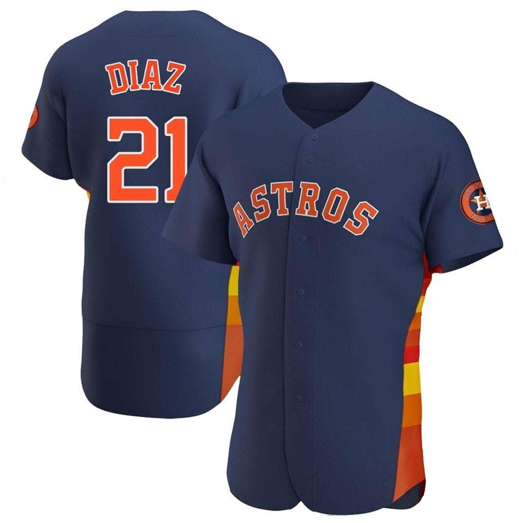 Blackjersey H.Astros #21 Yainer Diaz Player Navy Home Limited Elite Stitched Jerseys