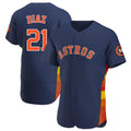 Blackjersey H.Astros #21 Yainer Diaz Player Navy Home Limited Elite Stitched Jerseys
