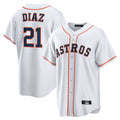 Blackjersey H.Astros #21 Yainer Diaz Player White Home Game Stitched Jerseys