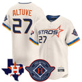 Blackjersey H.Astros #27 Jose Altuve Player Cream City Connect Texas Patch Vapor Premier Limited Home Stitched Jerseys