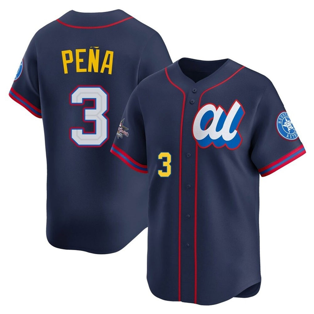 Blackjersey H.Astros #3 Jeremy Pe?a Player Navy American League All-Star Game Limited Stitched Jerseys