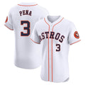 Blackjersey H.Astros #3 Jeremy Pe?a Player White Limited Elite Home Stitched Jerseys
