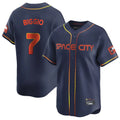 Blackjersey H.Astros #7 Craig Biggio Player Navy City Connect Home Limited Stitched Jerseys