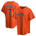 Blackjersey H.Astros #7 Craig Biggio Player Orange Home Game Stitched Jerseys