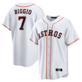 Blackjersey H.Astros #7 Craig Biggio Player White Home Game Stitched Jerseys