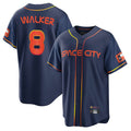 Blackjersey H.Astros #8 Christian Walker Player Navy City Connect Home Game Stitched Jerseys