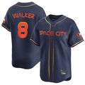 Blackjersey H.Astros #8 Christian Walker Player Navy City Connect Home Limited Stitched Jerseys