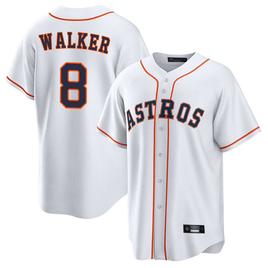 Blackjersey H.Astros #8 Christian Walker Player White Home Game Stitched Jerseys